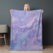 Blend Ethereal Lavender Indigo Marble Texture Design Printed Sherpa Fleece Blanket