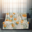 Beauty Of Apricots Fruit Pattern Design Printed Sherpa Fleece Blanket