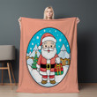 Cartoon Santa Claus On Christmas Day Printed Printed Sherpa Fleece Blanket
