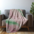 Green And Light Pink Marble Texture Design Printed Sherpa Fleece Blanket