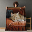 I Am Catting Animal Funny Design Printed Sherpa Fleece Blanket