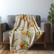 Charm Of Apricots Fruit Pattern Design Printed Sherpa Fleece Blanket