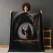 Vicious Cobra Animal Design Printed Sherpa Fleece Blanket