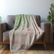 Soft Green And Pink Marble Texture Design Printed Sherpa Fleece Blanket