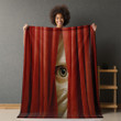 I'm Watching You Human Creepy Design Printed Sherpa Fleece Blanket