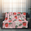 Strawberry On Pastel Fruit Pattern Design Printed Sherpa Fleece Blanket