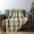 Olive And Green Plaid Seamless Pattern Design Printed Sherpa Fleece Blanket