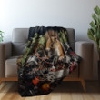 Squirrel And Cables Animal Nature Protect Design Printed Sherpa Fleece Blanket