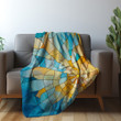 Rainbow Colored Stained Glass Printed Sherpa Fleece Blanket