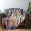 Pastel Peaceful Cloud Printed Printed Sherpa Fleece Blanket Nature Design