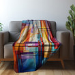 Vibrant Color World Geometric Abstract Design Printed Sherpa Fleece Blanket