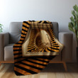 Window To Yellow Abstract Illusion Design Printed Sherpa Fleece Blanket