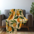 World Of Apricots Fruit Pattern Design Printed Sherpa Fleece Blanket