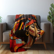 Women Empowerment In Abstraction Human Design Printed Sherpa Fleece Blanket