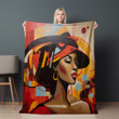 Women Empowerment In Abstraction Human Design Printed Sherpa Fleece Blanket