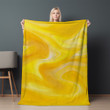 Yellow Fluid Texture Design Printed Sherpa Fleece Blanket