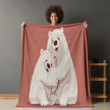 Happy Family Two Bears Hugging Printed Sherpa Fleece Blanket For Kids