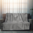 Gray Pattern Made Of Triangles And Lines Geometric Design Printed Sherpa Fleece Blanket
