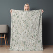 Green Chips Terrazzo Pattern Printed Sherpa Fleece Blanket Minimalist Design