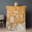 Lotus Dreamscape Chinoserie Printed Sherpa Fleece Blanket Avignon Floral Design