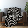 Hypnotic Spirals Printed Sherpa Fleece Blanket Illusion Design