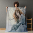 Human In Dreamlike Composition Printed Sherpa Fleece Blanket Figurative Art Design
