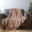 Light Brown Printed Sherpa Fleece Blanket Texture Design