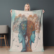 Mental Health Problem Printed Sherpa Fleece Blanket Socially Conscious Design