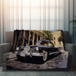 Luxury Car Printed Sherpa Fleece Blanket Cartoon Painting Design
