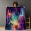 Mysteries Of The Cosmos Printed Sherpa Fleece Blanket Galaxy Design