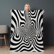 Magic Of Shifting Patterns Printed Sherpa Fleece Blanket Illusion Design