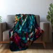 Multiple Colors Of Gemstones Printed Sherpa Fleece Blanket