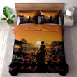 African Marketplace Human Design Printed Bedding Set Bedroom Decor