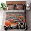 Atoll Landscape Optical Illusion Design Printed Bedding Set Bedroom Decor