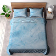 Blue And Snow White Marble Texture Design Printed Bedding Set Bedroom Decor