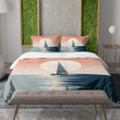 Aesthetic Minimalist Sailboat Printed Bedding Set Bedroom Decor