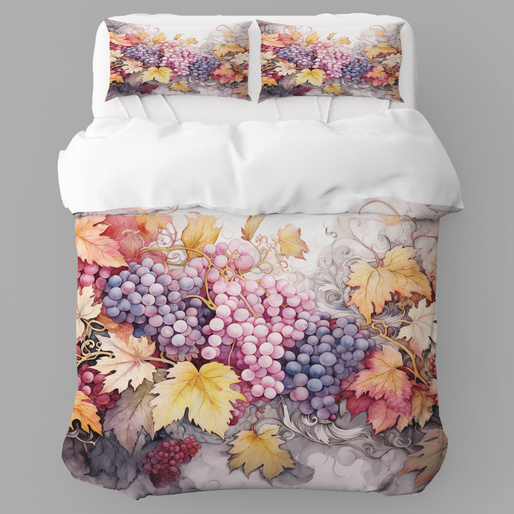 Fall Harvest Season Autumn Design Printed Bedding Set Bedroom Decor