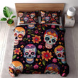 Day Of The Dead Sugar Skull Fiesta Pattern Design Printed Bedding Set Bedroom Decor