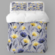 Golden Yellow Flowers Floral Design Printed Bedding Set Bedroom Decor