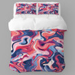 Blue Pink Psychedelic Fluid Texture Design Printed Bedding Set Bedroom Decor