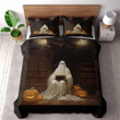 Ghost In Library Vintage Halloween Design Printed Bedding Set Bedroom Decor