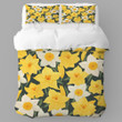 Cheerful Spring Daffodil Floral Design Printed Bedding Set Bedroom Decor