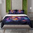 Cosmic Tiger Animal Galaxy Design Printed Bedding Set Bedroom Decor