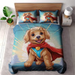 Cute Superhero Dog Printed Bedding Set Bedroom Decor