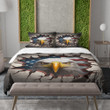 Eagle American Flag Through Hole Patriotic Design Printed Bedding Set Bedroom Decor