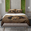Dreadful Lion Through Hole Animal Design Printed Bedding Set Bedroom Decor