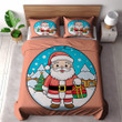 Cartoon Santa Claus On Christmas Day Printed Bedding Set Bedroom Decor