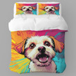 Shih Tzu Dog Animal Pop Art Design Printed Bedding Set Bedroom Decor