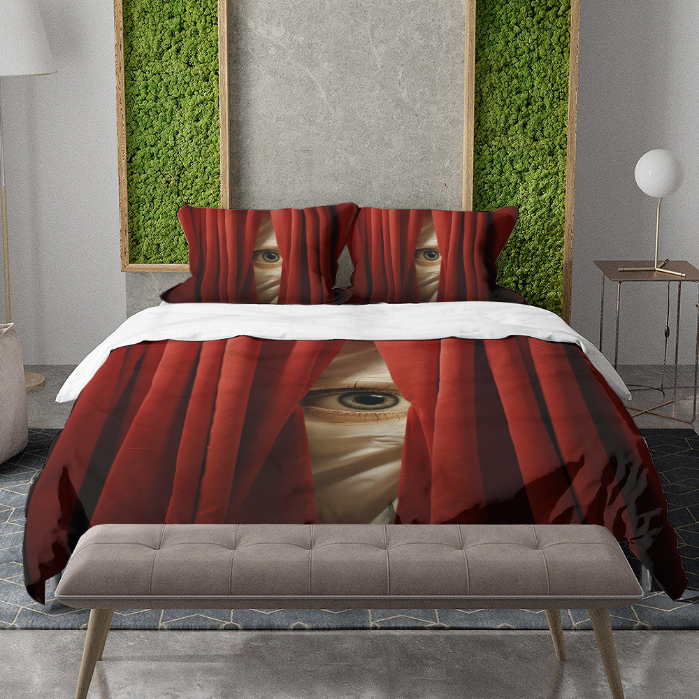 I'm Watching You Human Creepy Design Printed Bedding Set Bedroom Decor