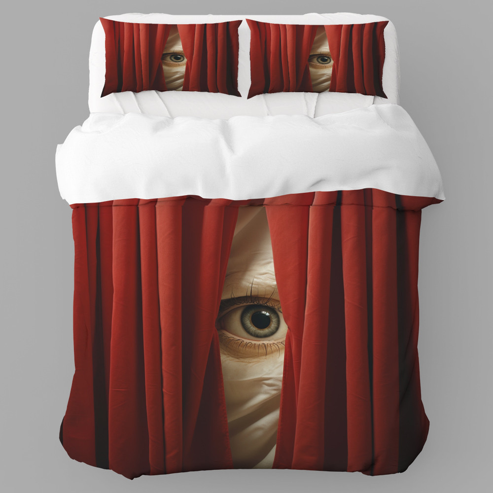I'm Watching You Human Creepy Design Printed Bedding Set Bedroom Decor